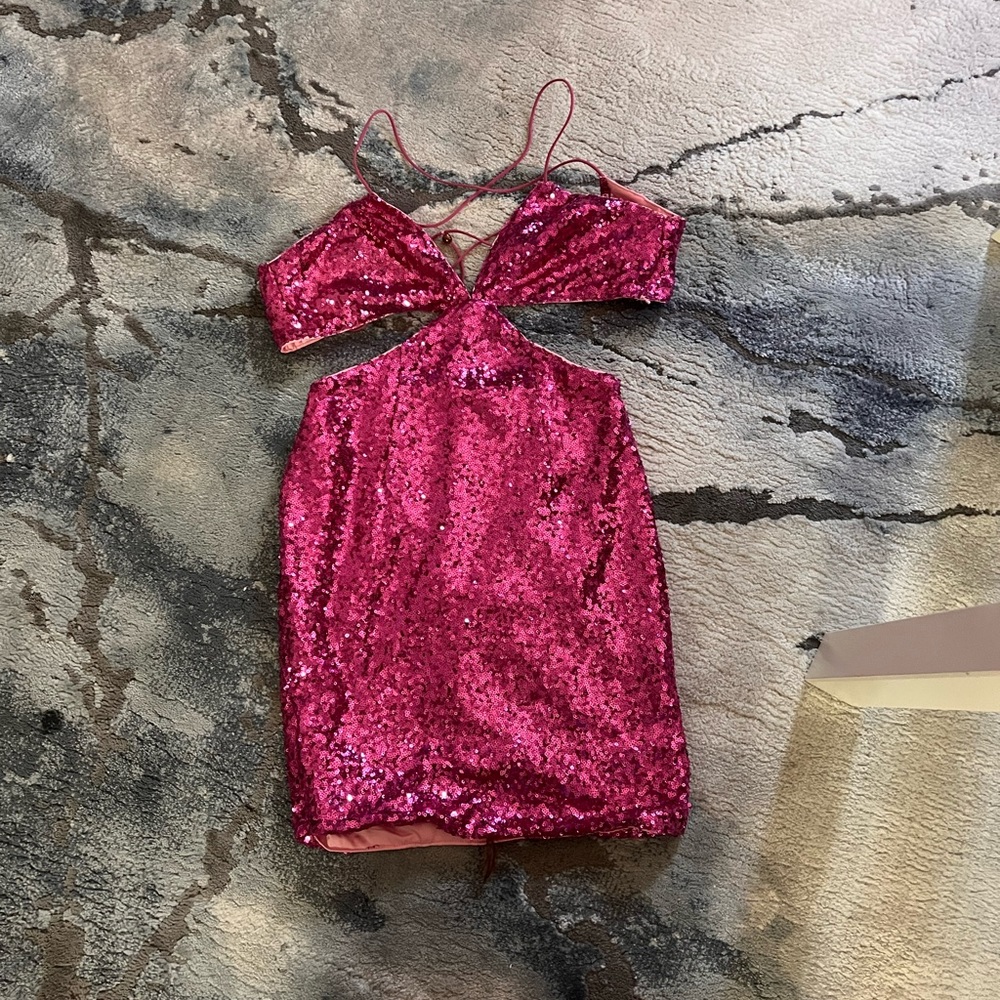 HELLO MOLLY WANNA KNOW HOW YOU FEEL DRESS HOT PINK